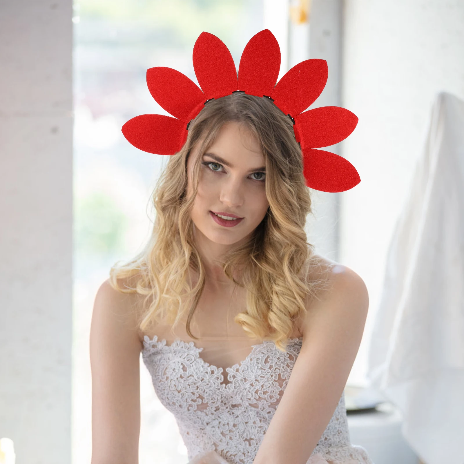 

Romantic Sunflower Headband Stylish Headdress for Wedding Birthday Party Decor Birthday Headband Party Headdress Photo Prop