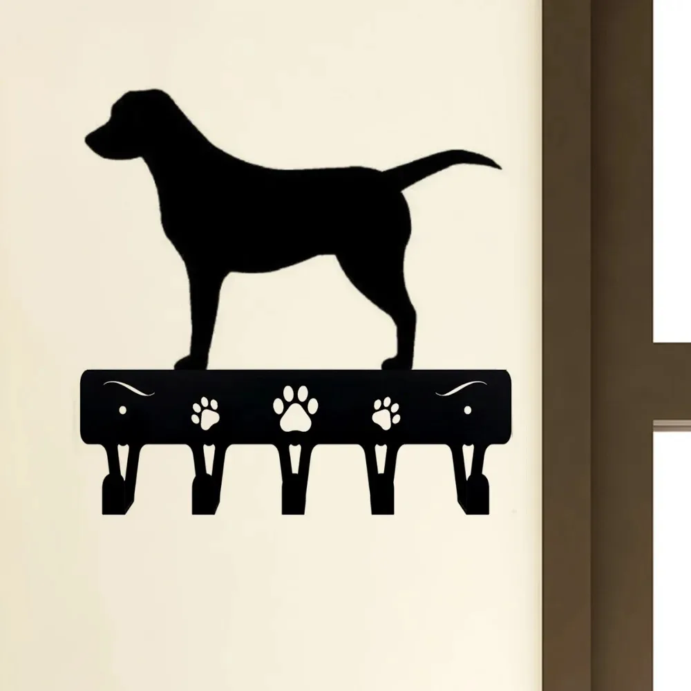 CIFBUY Metal Wall Art Golden Retriever Dog Key Hooks Keychain Holder Wall Mounted Home Decor Iron Sculpture Rustic StylePetLover