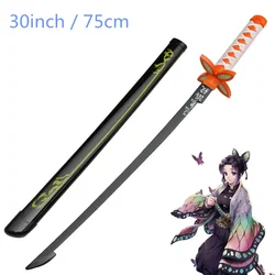 30inch Cosplay Kochou Kanae Wood Katana Sword Kamado Tanjirou 75cm Model
