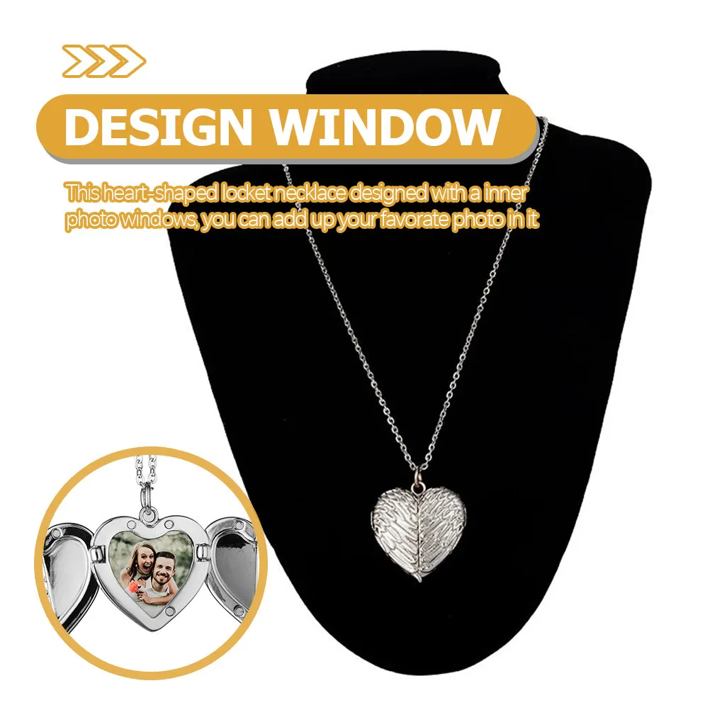 Heart Shaped Locket Necklace Personalized Photo Necklace Picture Locket Jewelry Gift Lockets for Women That Hold Pictures