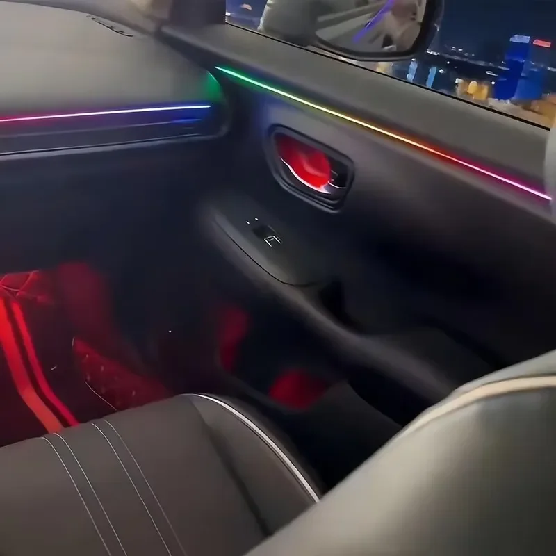 Car Ambient Light for Honda ZRV HR-V 2022-2024 OEM Size Original Car with Ambient Light Rainbow Kit 18 Leds Mobile App