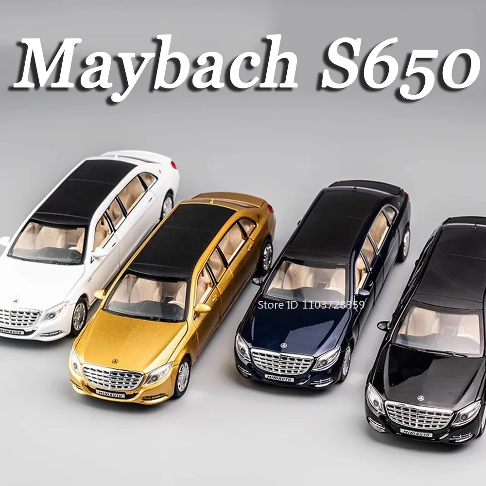 

1:32 Maybach S650 E300L SLR 772S Model Toy Cars Alloy Diecast Sound Light Doors Opened Pull Back Simulation Vehicles Kids Gifts