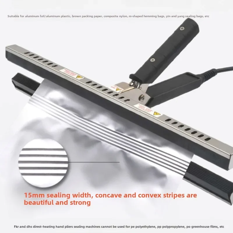 

DHS Hand Pliers Sealing Machine Aluminum Foil Kraft Paper Food Vacuum Bag Hand Pressure Clamp Anti Scald Hot Press Sealing