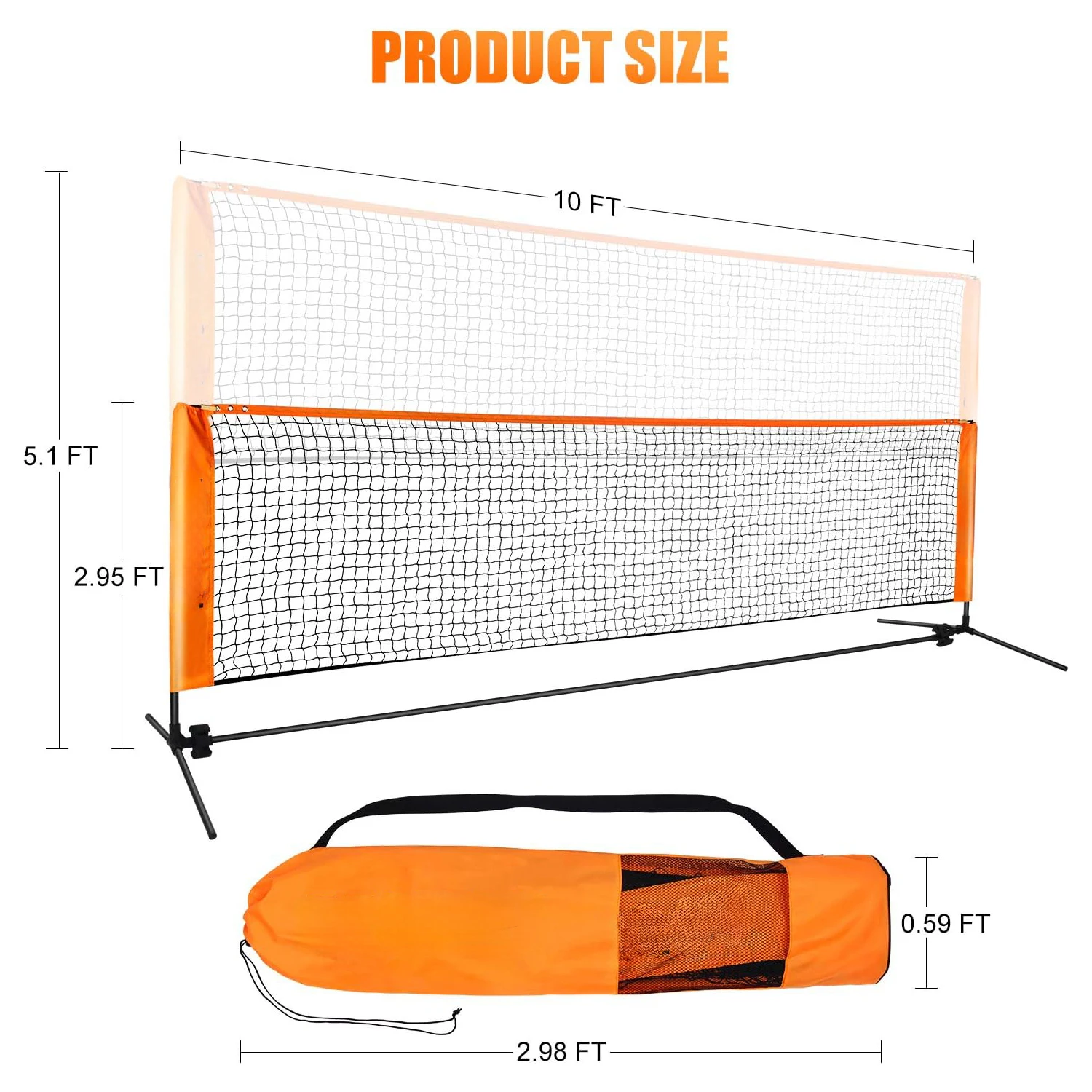 Premium Portable Tennis Net for Indoor/Outdoor Soccer Tennis Practice Net Foldable Design High Quality Badminton Training Netpro