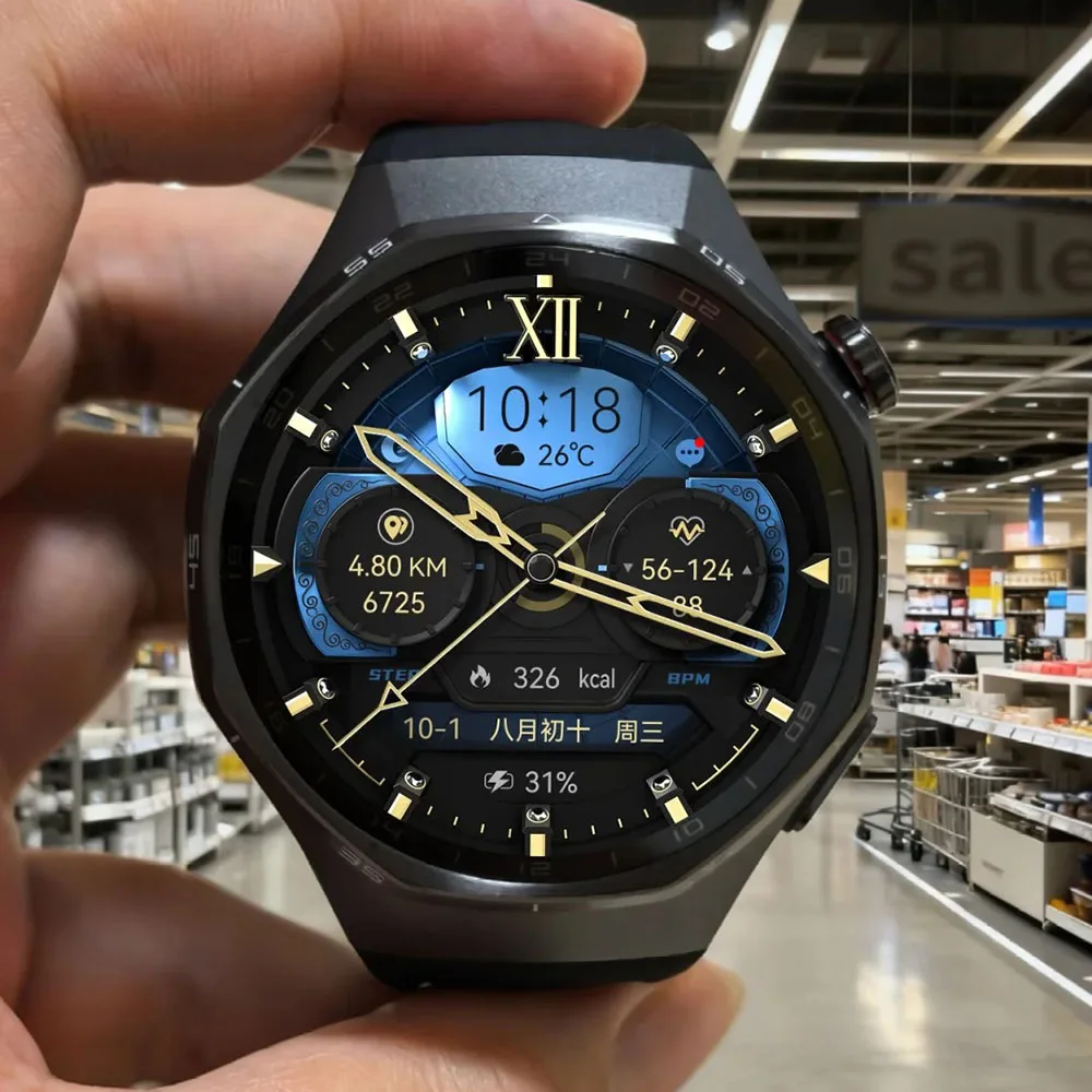 Reloj inteligente HUAWEI Watch GT 6 Pro de 46 mm, pantalla AMOLED de 1,47 pulgadas, GPS, soporte para llamadas Bluetooth con iOS, Android, versión global 5