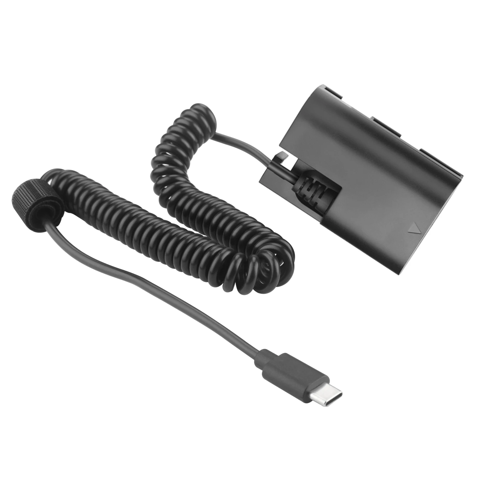 Type-C PD Power Adapter Coiled Cable LP-E6 LP-E6N Dummy Battery for Canon EOS R R5 R6 90D 80D 70D 60D 60Da 7D 6D 5DS 5D Mark II