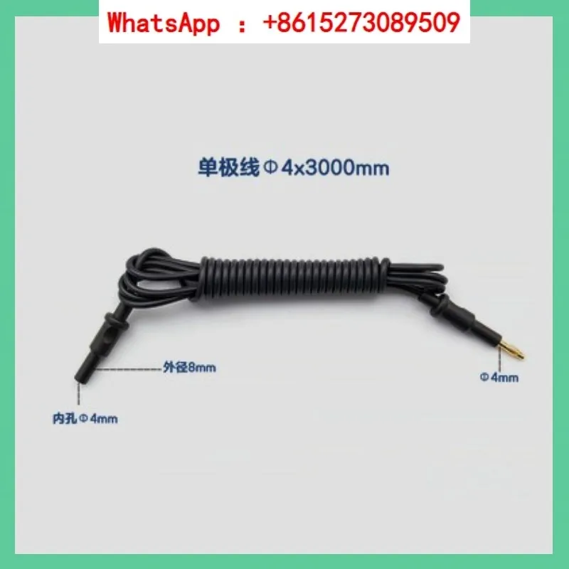 Single pole electric hook, single pole electrocoagulation line, laparoscopic instrument, snare, connecting line, conversion head