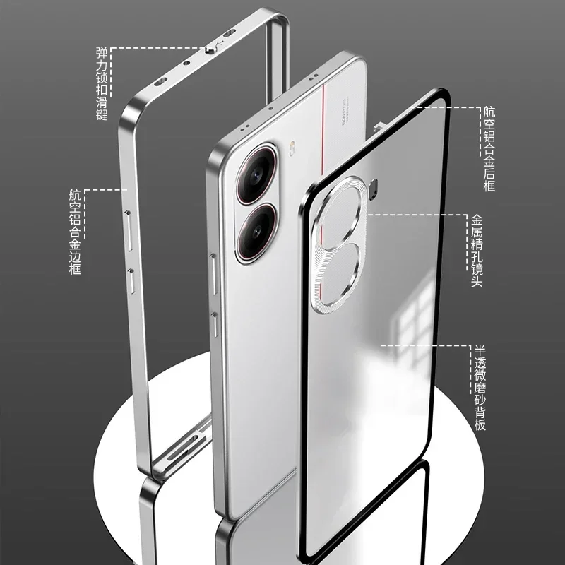 Per Xiaomi POCO X7 Pro X7Pro Magsafe Custodia magnetica traslucida opaca per POCO F7 Ultra Metal Protezione dell\'obiettivo della fotocamera Cover