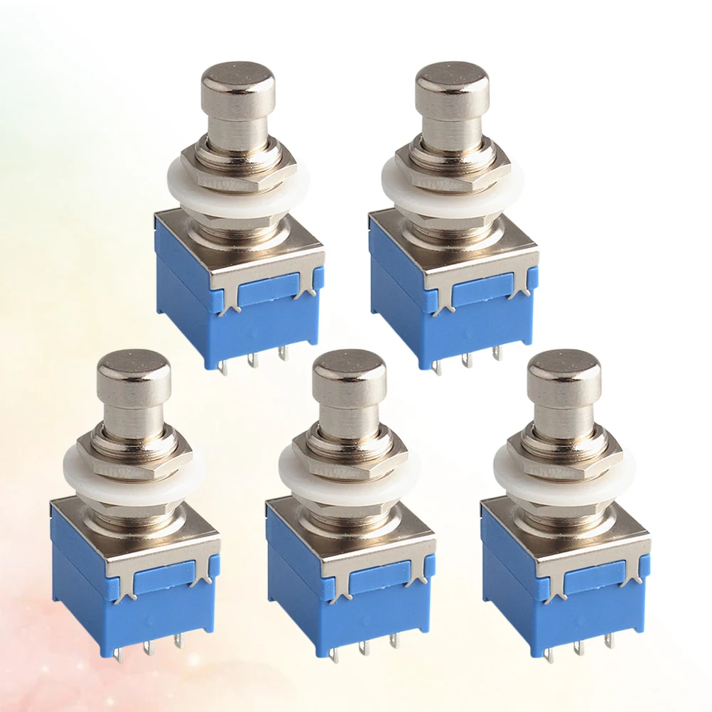 

5 PCS Guitar Pedal Effect Button True Bypass Foot Accessories Switch Blue Effects