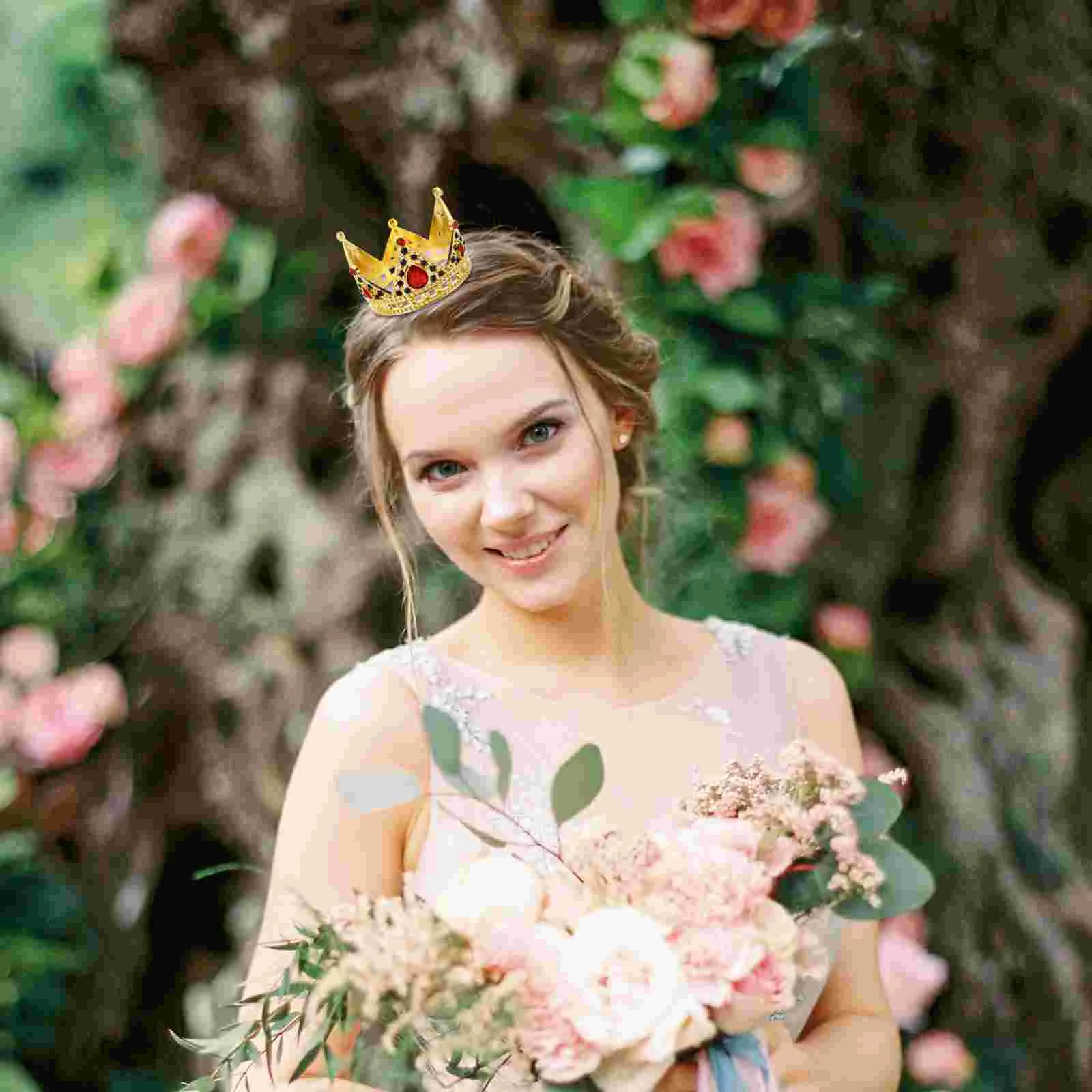 

Cake Decoration Crown Baking Dessert Birthday Small Metal Hair Accessories Bride