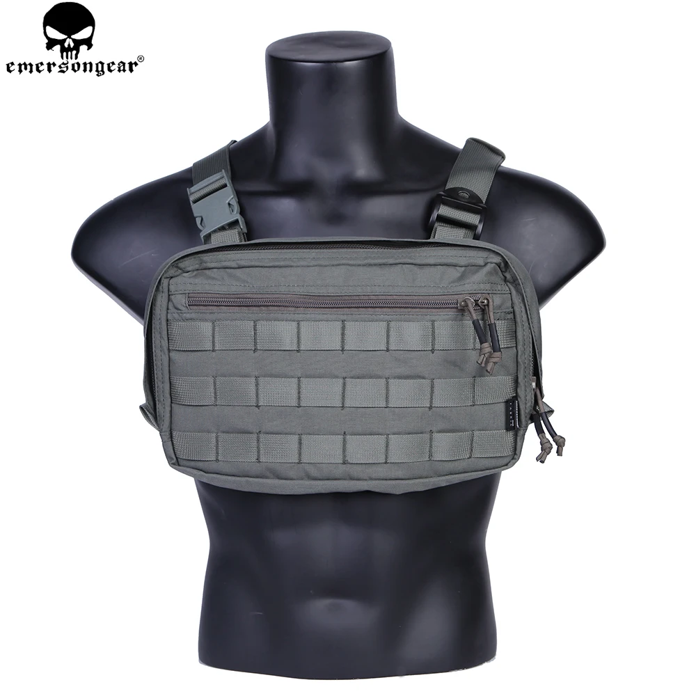 EMERSONGEAR Chest Recon Bag Tool Pouch Combat Tactical Vest Pouch Bag EDC Chest Bag Multi-camo FG EM9285