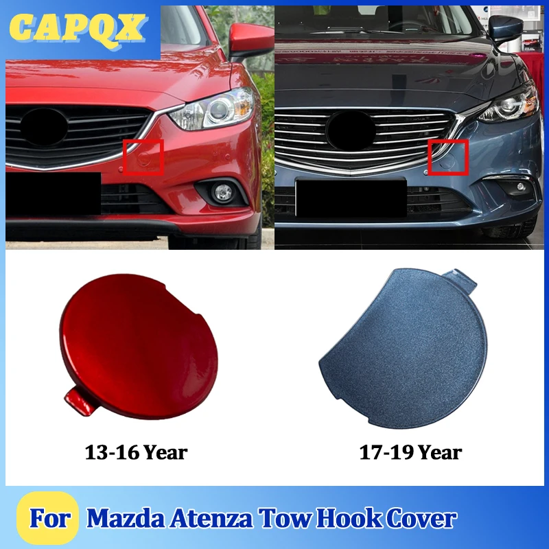 

For Mazda Atenza 2013 14 15 16 17 18 19 Bumper Trailer Cover Tow Bracket Cover Bumper Tow Hook Cover Cap