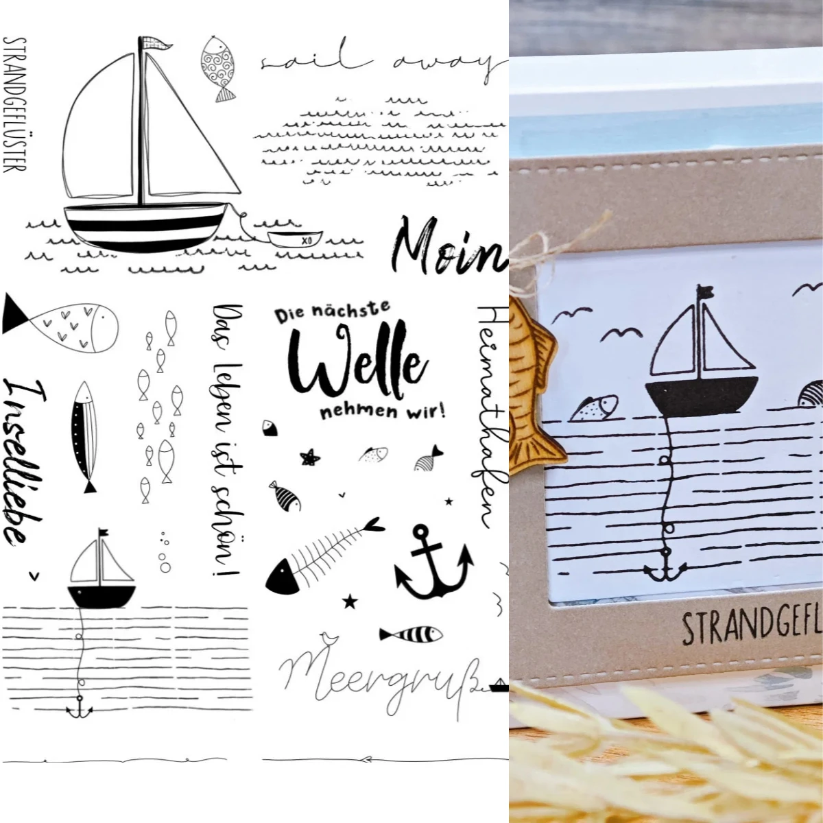 Stempelset – Sail Away Stamps 2026 Neu für Bastelarbeiten, Prägung, Herstellung von Papier, Grußkarten, Vorlage, DIY, handgefertigt