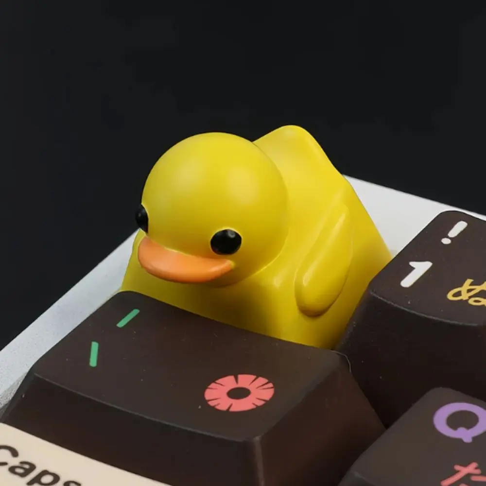 Resin Duck Keyboard Keycap Desktop Decor Creative Design Mechanical Keyboard Cap Cartoon Yellow ESC Keycap Game Accessories