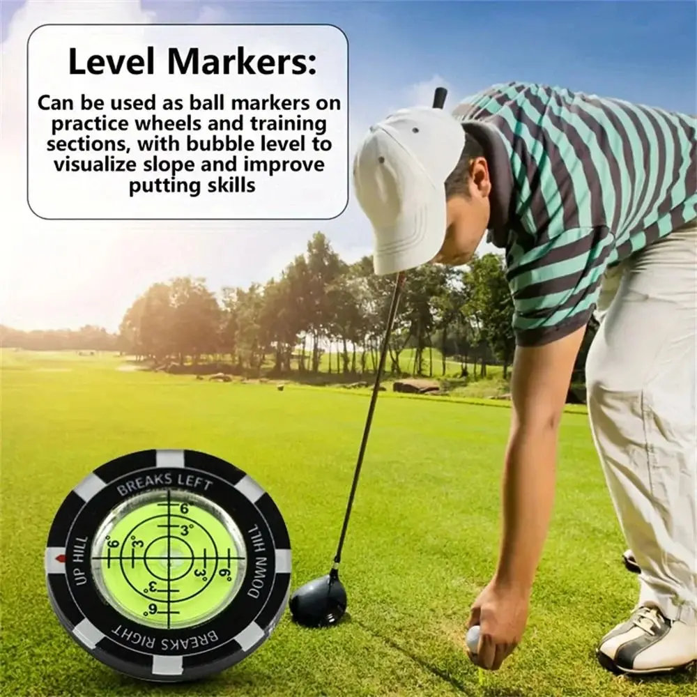

High Precision Golf Tools Leveler Clear&Transparent Training Tool Golf Slope Meter Easily Use Ball Marker Golf Spirit Level