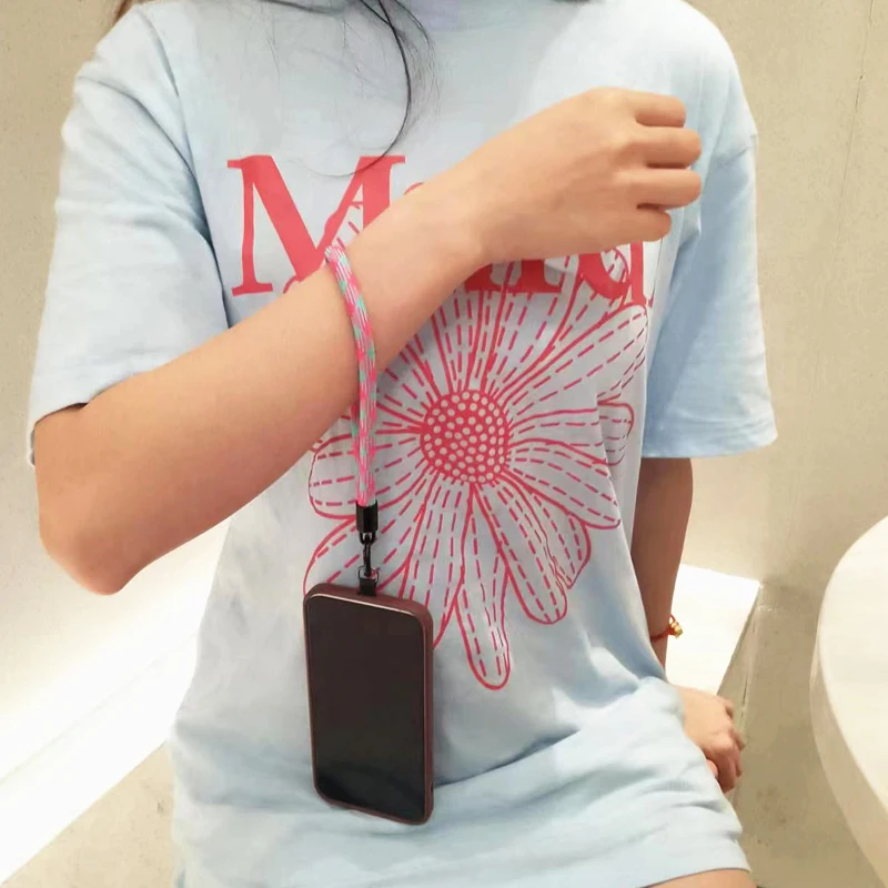 휴대폰 랜야드 손목 스트랩 직조형 휴대폰 랜야드 창의적인 열쇠고리 걸이 로프 분실 방지 보안 손목밴드 범용 짧은 로프