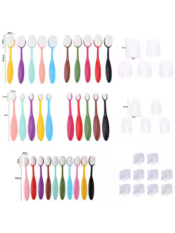 Colorful Blending Brushes Different Size Caps Soft Bristle Brushes for DIY Scrapbooking Stamping Paper Card Application Tool