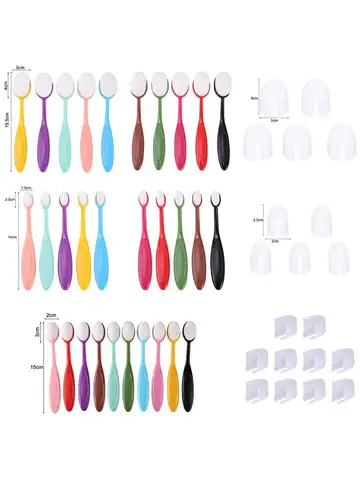Colorful Blending Brushes Different Size Caps Soft Bristle Brushes for DIY Scrapbooking Stamping Paper Card Application Tool