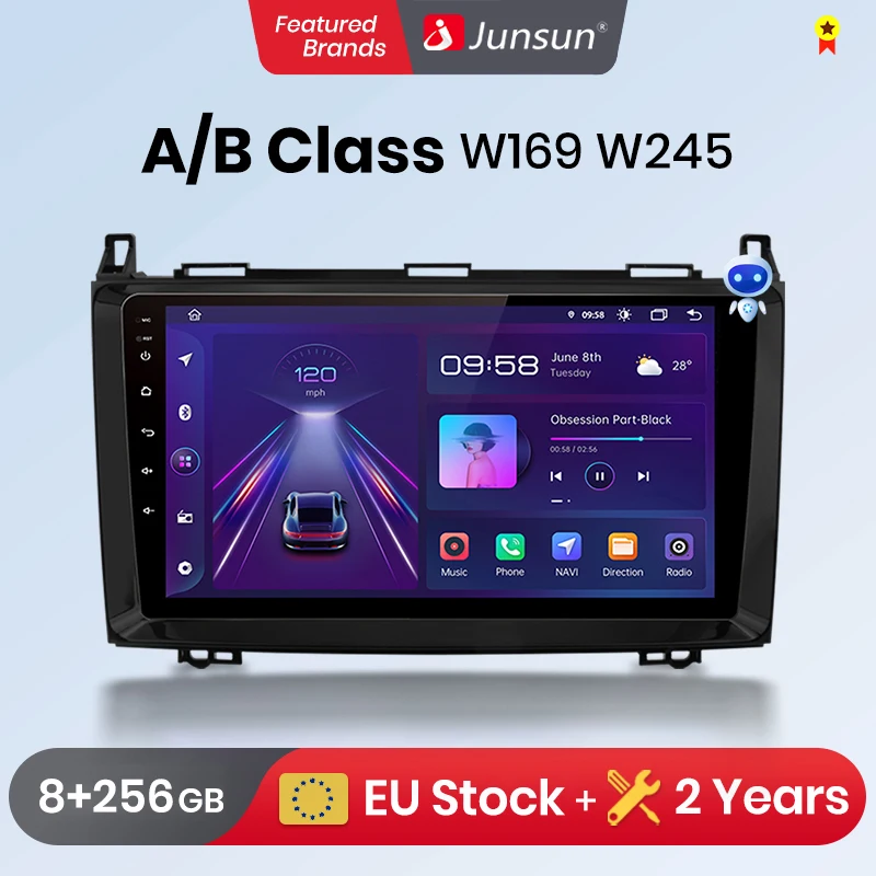 Junsun v1 pro 8g 128g für Mercedes Benz W169 W245 B200 W906 Sprinter W639 Vito Autoradio Carplay
