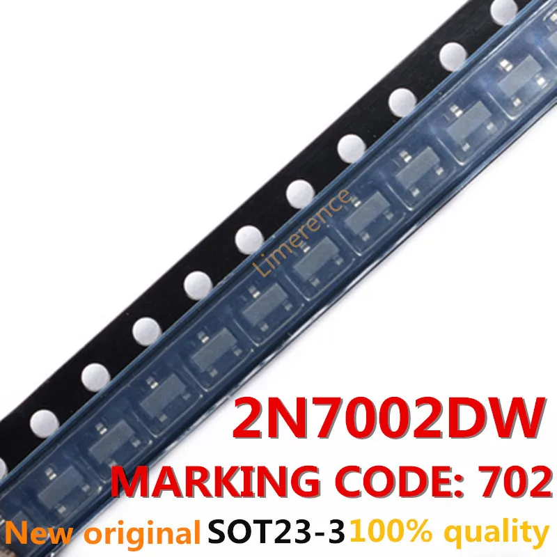 50 buah kode penandaan 2N7002DW SOT23: 702
