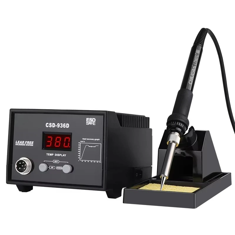 Chuera 936D 110V 240V 70W 200-480°C Adjustable Temperature Fast Heating up Soldering Stations for SMD Welding
