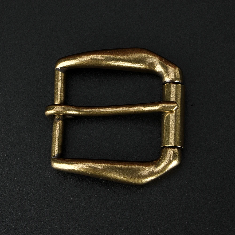 39 مللي متر حزام مشبك العتيقة برونزية الأسطوانة دبوس مشبك الصلبة النحاس الرجال حزام عادية مشبك الجلود الحرفية حزام أجزاء اكسسوارات #5