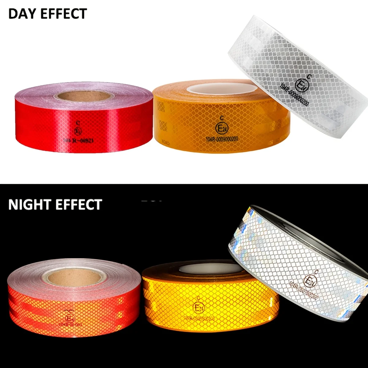 반사 안전 테이프 고강도 반사 안전 마크 자체 접착 경고 스트립 방수 안전 테이프