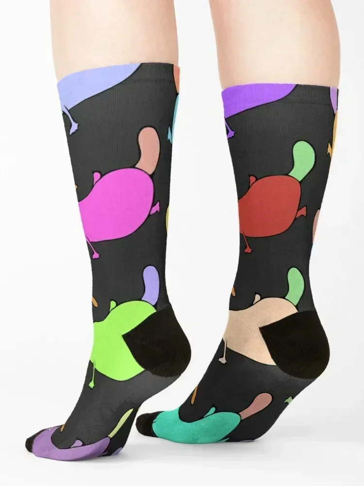 Colorful and Cute Platypus Pattern (black) Socks funny gift luxury cycling sport Socks Ladies Men's