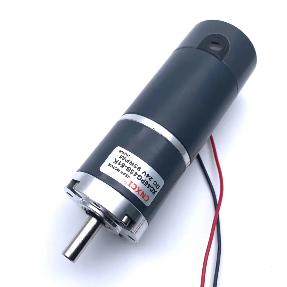 45MM DC Planetary Gear Motor 12V 24V Shaft 8mm Low Speed Power Torque 6-1300rpm 45PG45S Model Motor