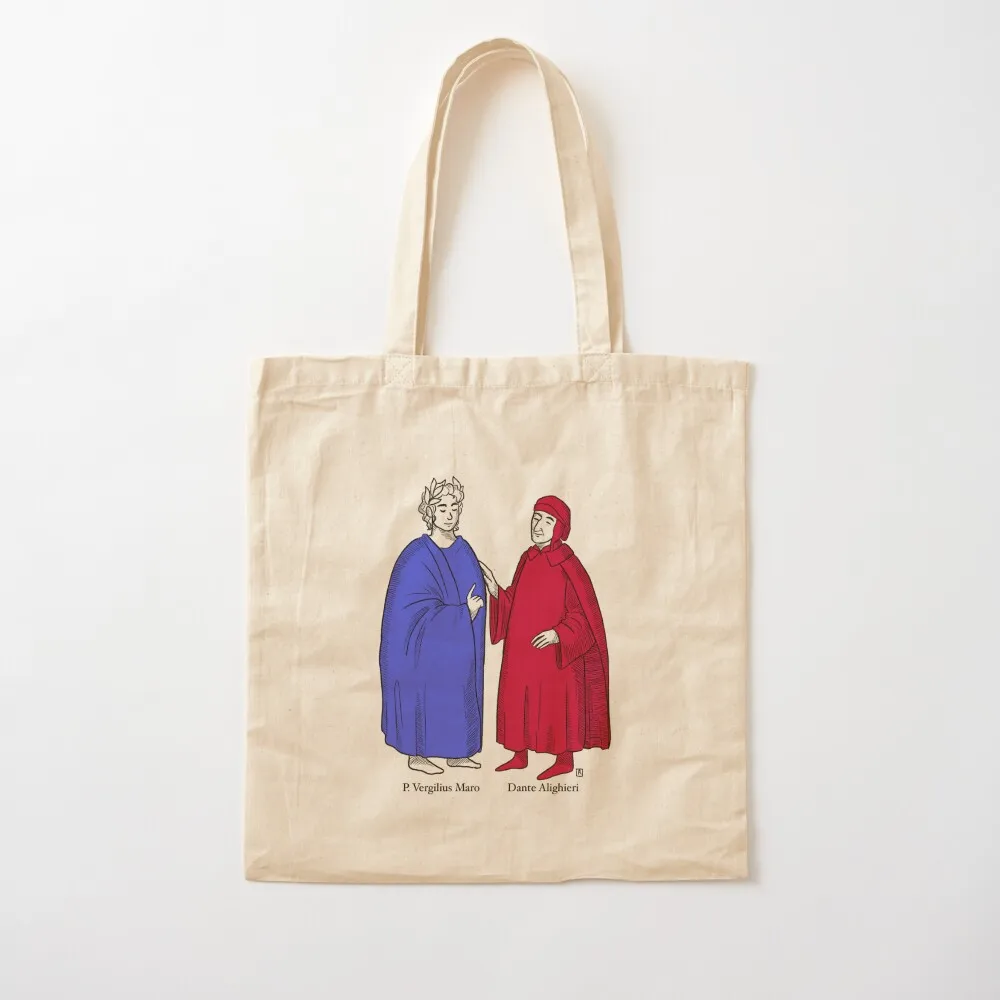 Vergil and Dante (colors) Tote Bag Handbags tote bag custom Canvas Tote Bag