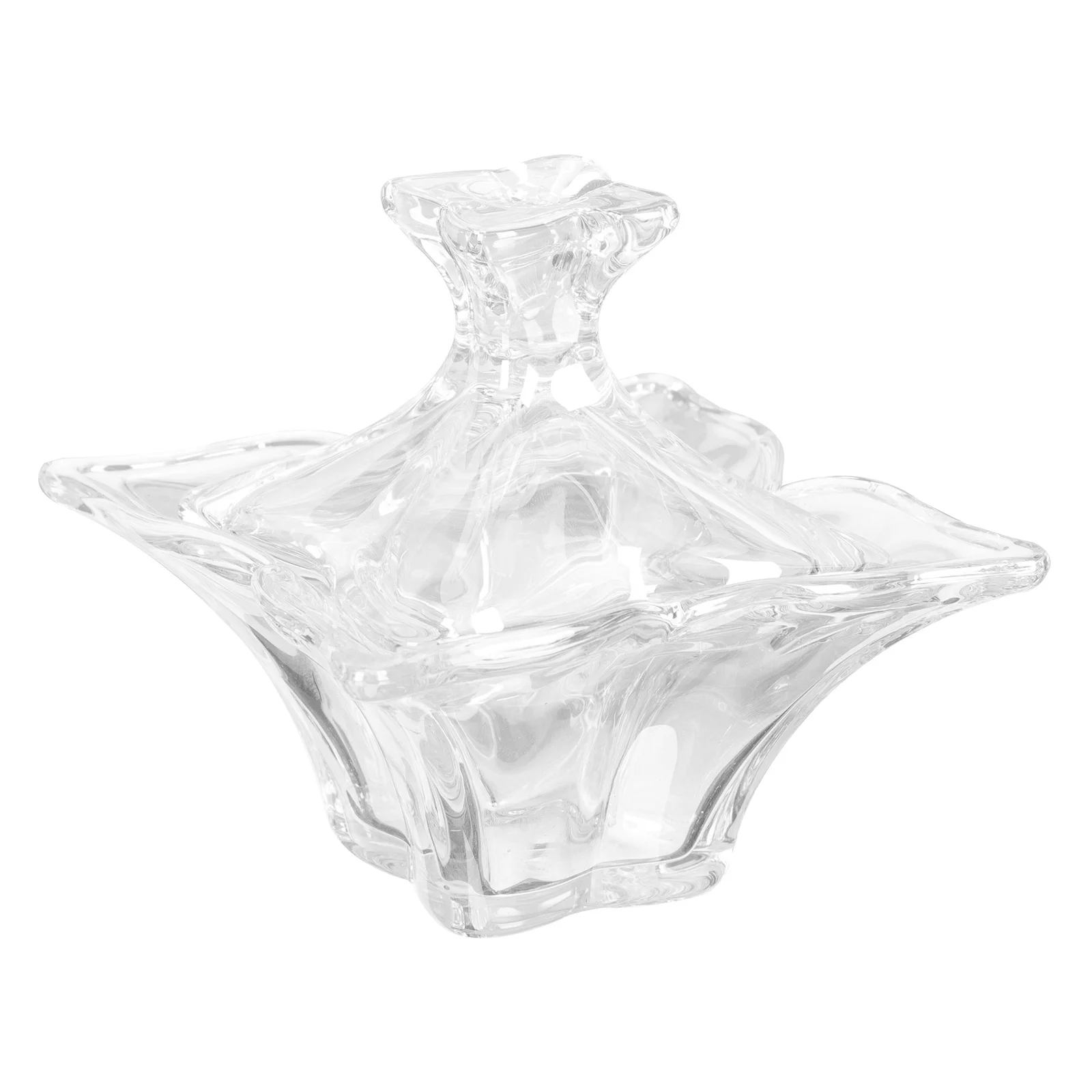 1 قطعة كأس كريستال زجاج كرافت مسمار الفن حاوية سائلة مع قدرة واضحة عرض تصميم سميكة القاع لخلط مسحوق البولندية أو #5