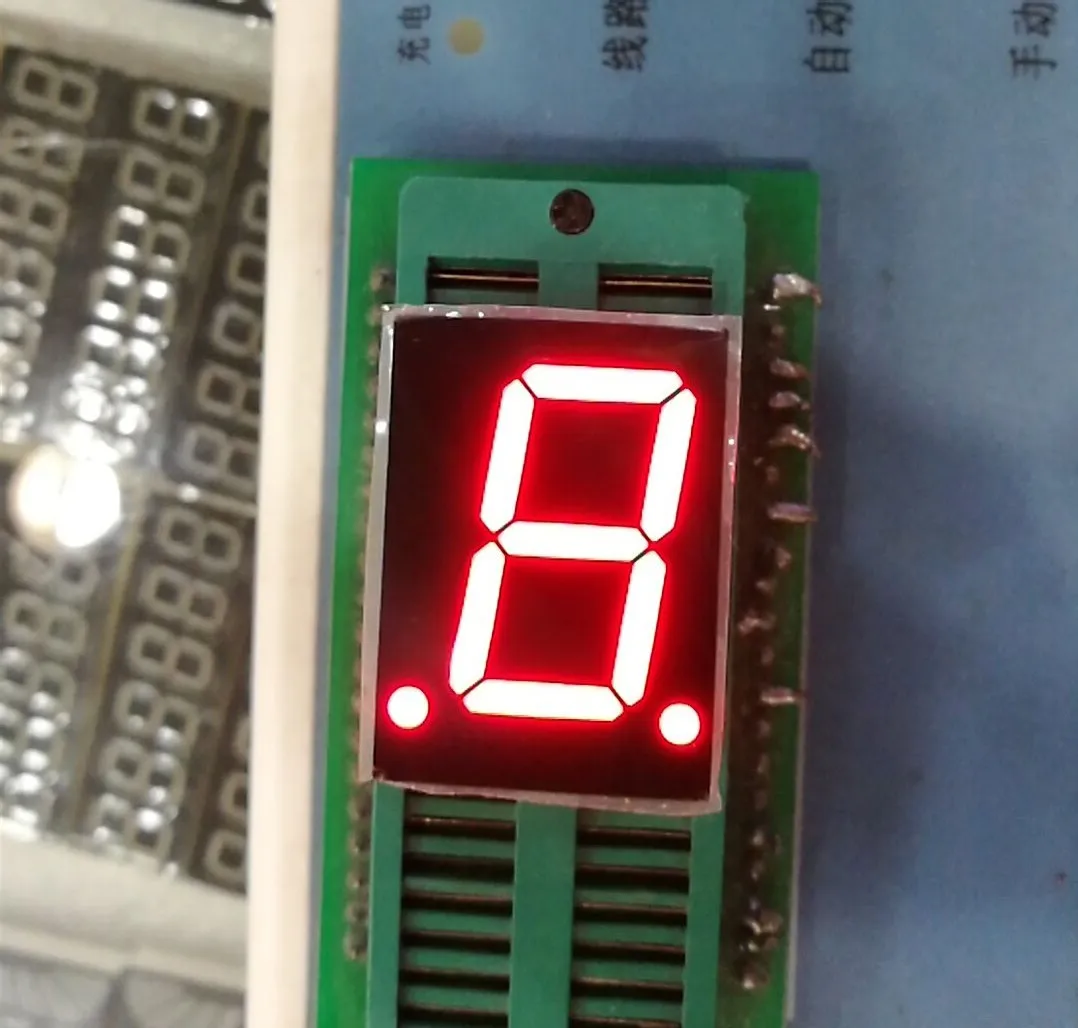 10PCS New and original 1 Bit 0.8 inch Digital Tube LED Display  red   Light 7 Segment Common Cathode 13PIN