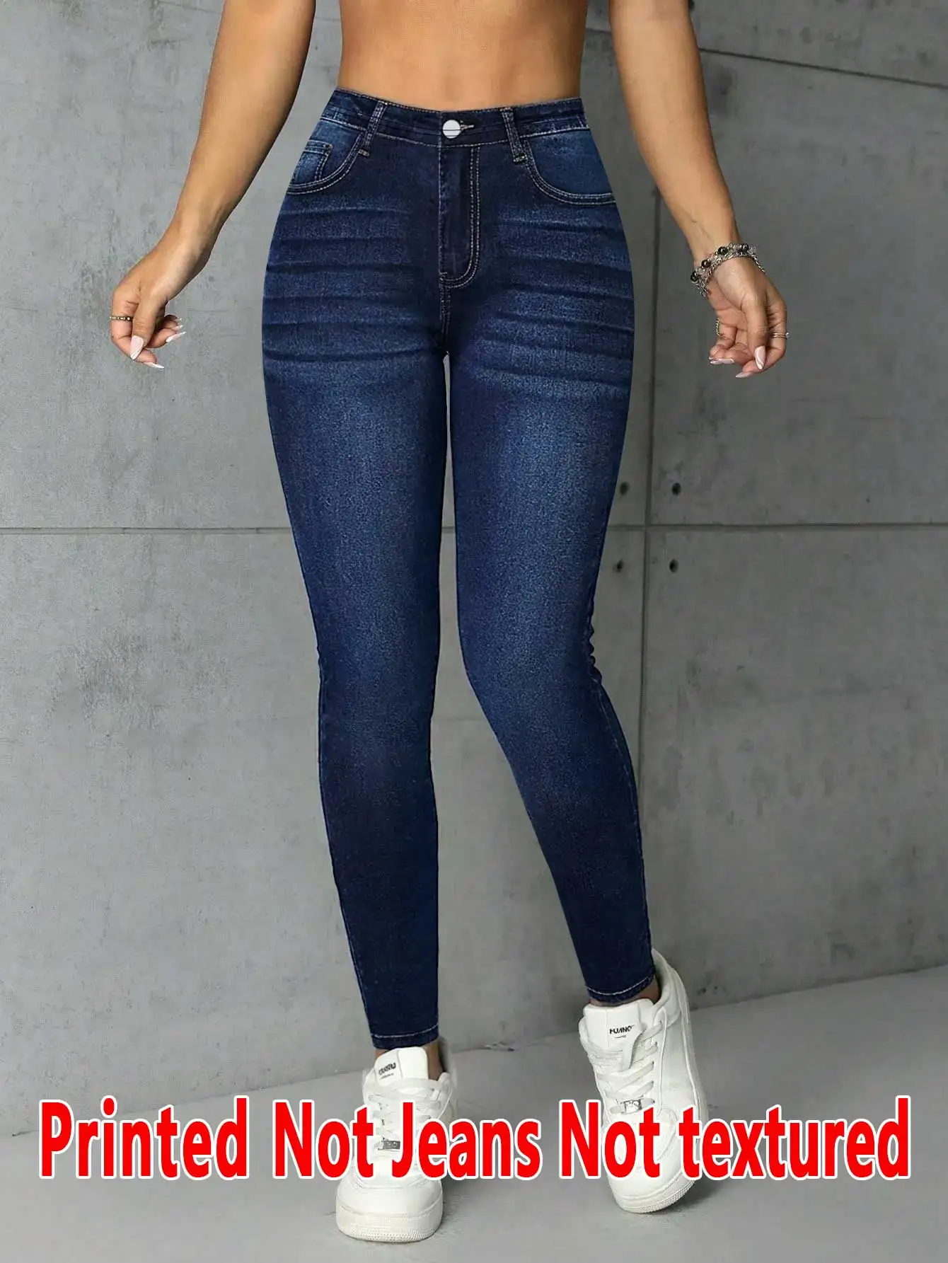 8441 [Printed Leggings - Not Denim Fabric]Printed Leggings - Made from Non-Faux Denim Fabric, Women'S Long Pants,