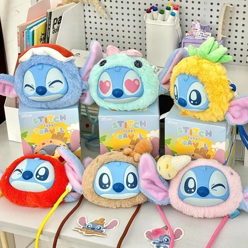 

Stitch Cute Shoulder Bag Series Plush Blind Box Mysterious Box Cute Doll Pendant Surprise Bag Decorative Birthday Gift for Girls