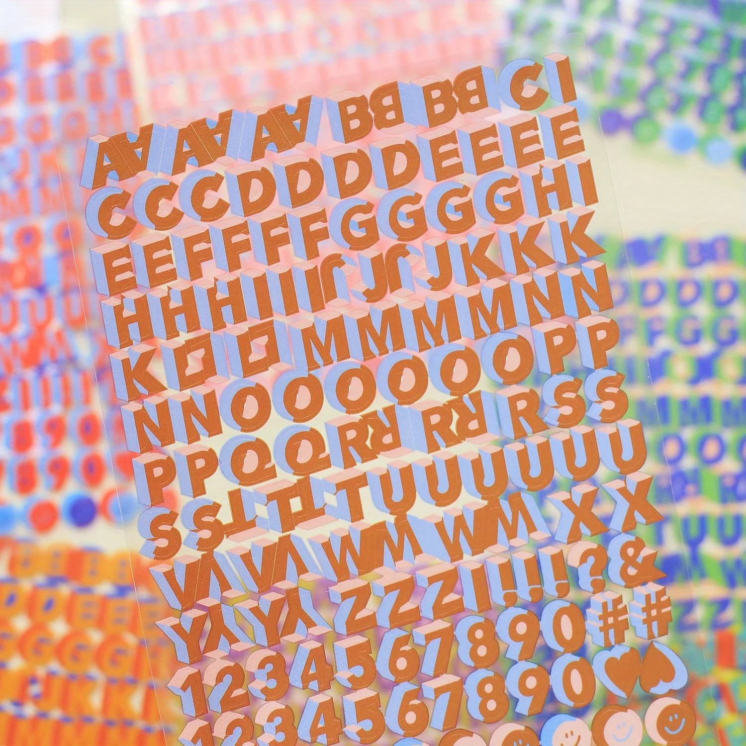 10sheets Colorful Alphabet Stickers Letter Decals Self-Adhesive Letters Stickers for DIY Crafts Notebook Scrapbook Supplies