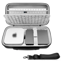 Geekria Hard Case Compatible with 2024 Mac Mini Desktop Computer M4 chip, Fit for Magic Keyboard, Magic Mouse and Magic Trackpad