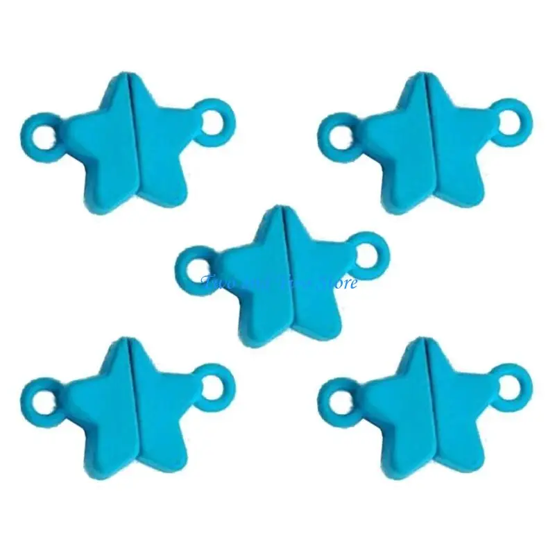 

HX6F 5Pairs Necklaces for Couple Breakaway Clasp for DIY Star Clasp