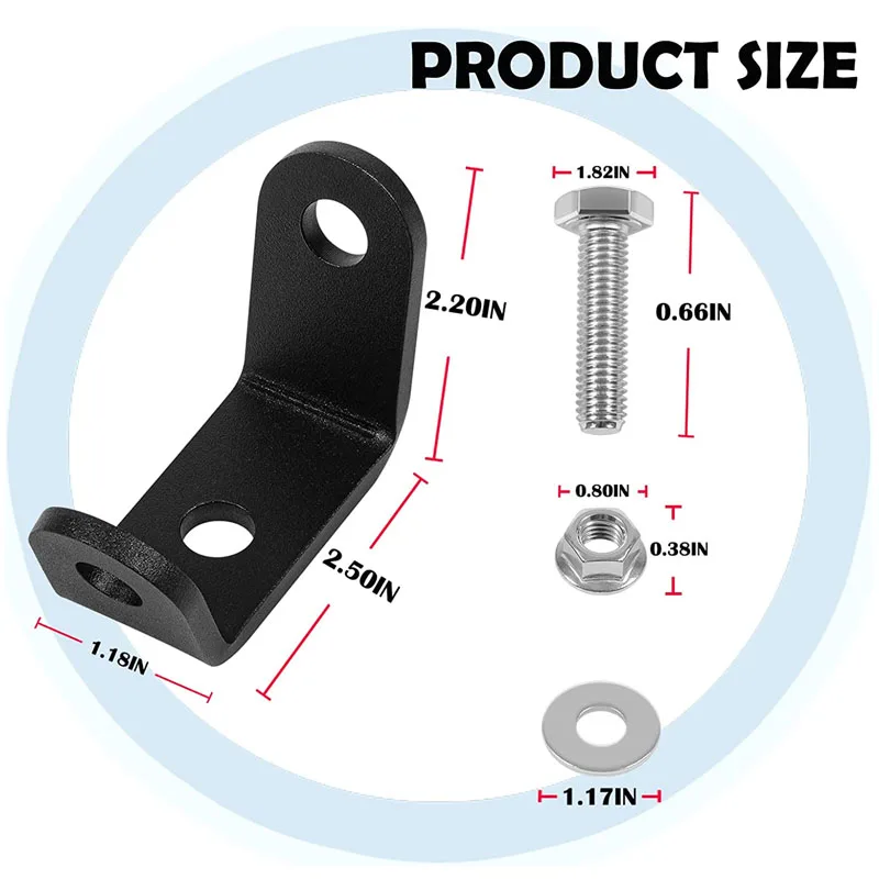 F14254 Retractable Transom Straps Mounting Bracket Kit for Boat Trailers 3-Sided Brackets,for Boat Buckle G2