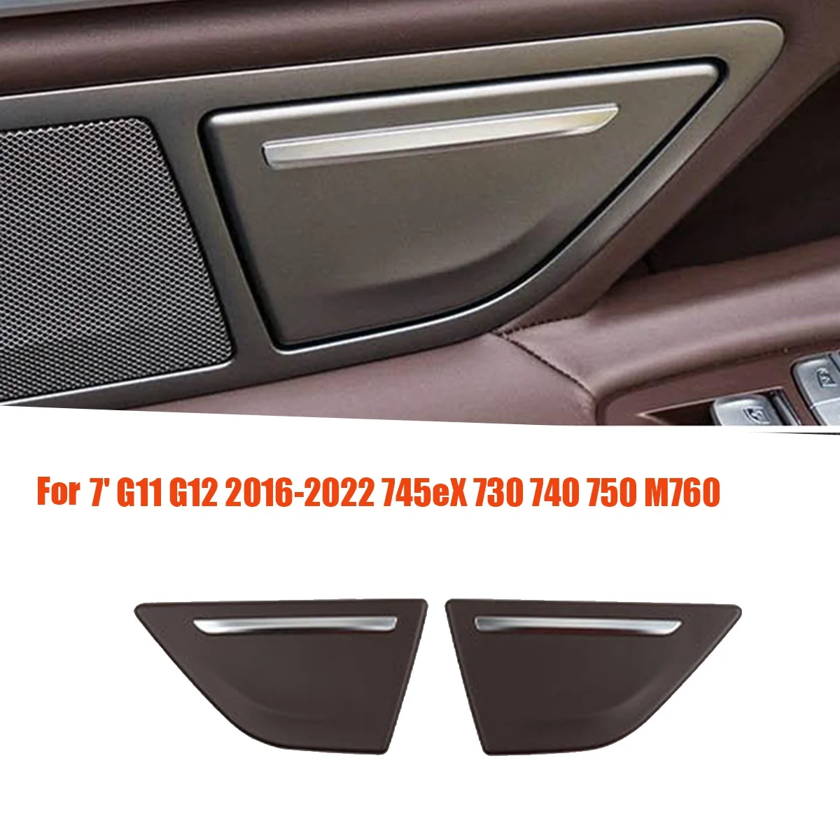 1Pair Car Rear Door Ashtray Cover Trim Panel 51427405975 51427405976 for BMW 7' G11 G12 2016-2022 745EX 730 740 750 M760