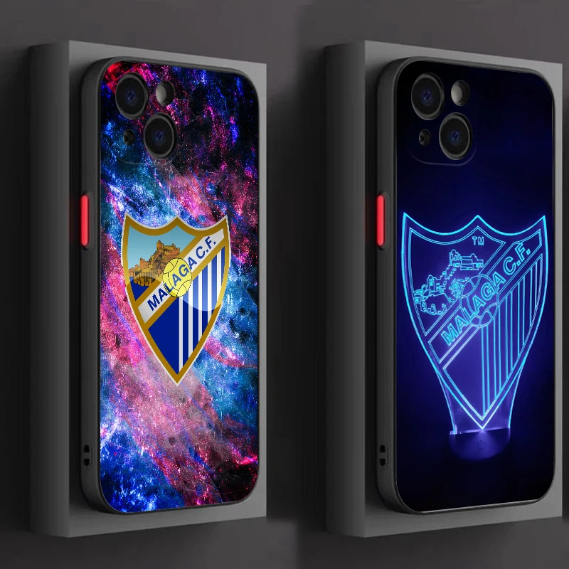 Malaga FC Football Soccer team For iPhone 15 14 13 12 Mini 11 XS Pro Max X XR 8 7 6 Plus Frosted Translucent Phone Case Cover