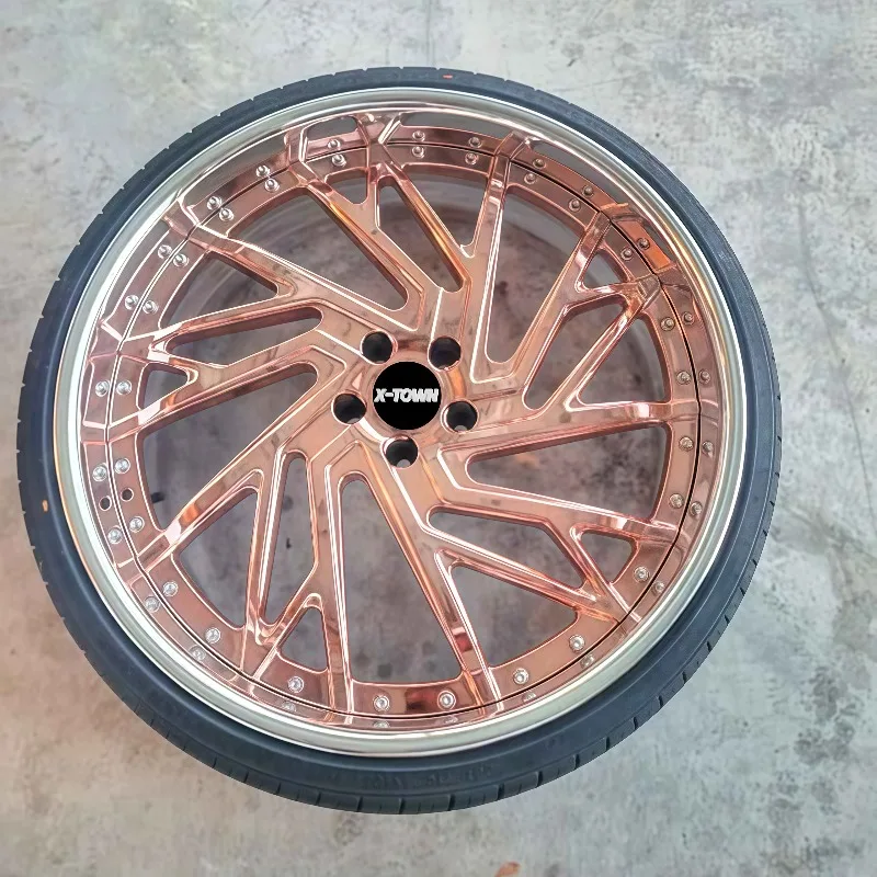 26 Style 18 19 20 21 22 24 Inch Custom Concave Rims Polished Chrome Forged Wheels For Chevrolet For BMW 2 Pieces Customized 6061