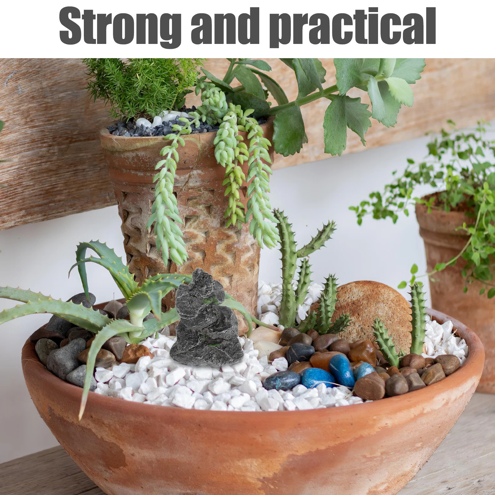 

2 Pcs Micro Landscape Ornament Decorative Fish Tank Decorations Garden Aquarium Fake Bonsai Mountain Resin
