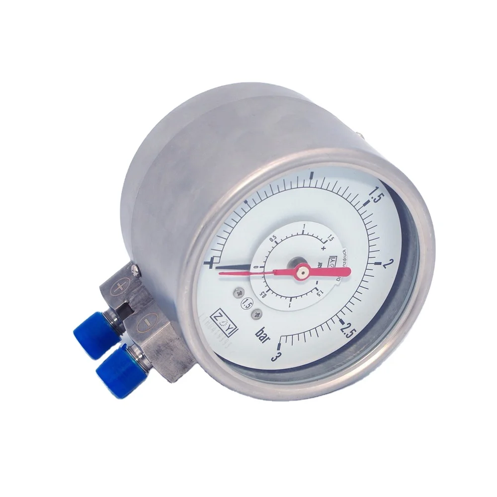 

Двойной игольчатый дифференциальный манометр в корпусе из нержавеющей стали с двойной трубой