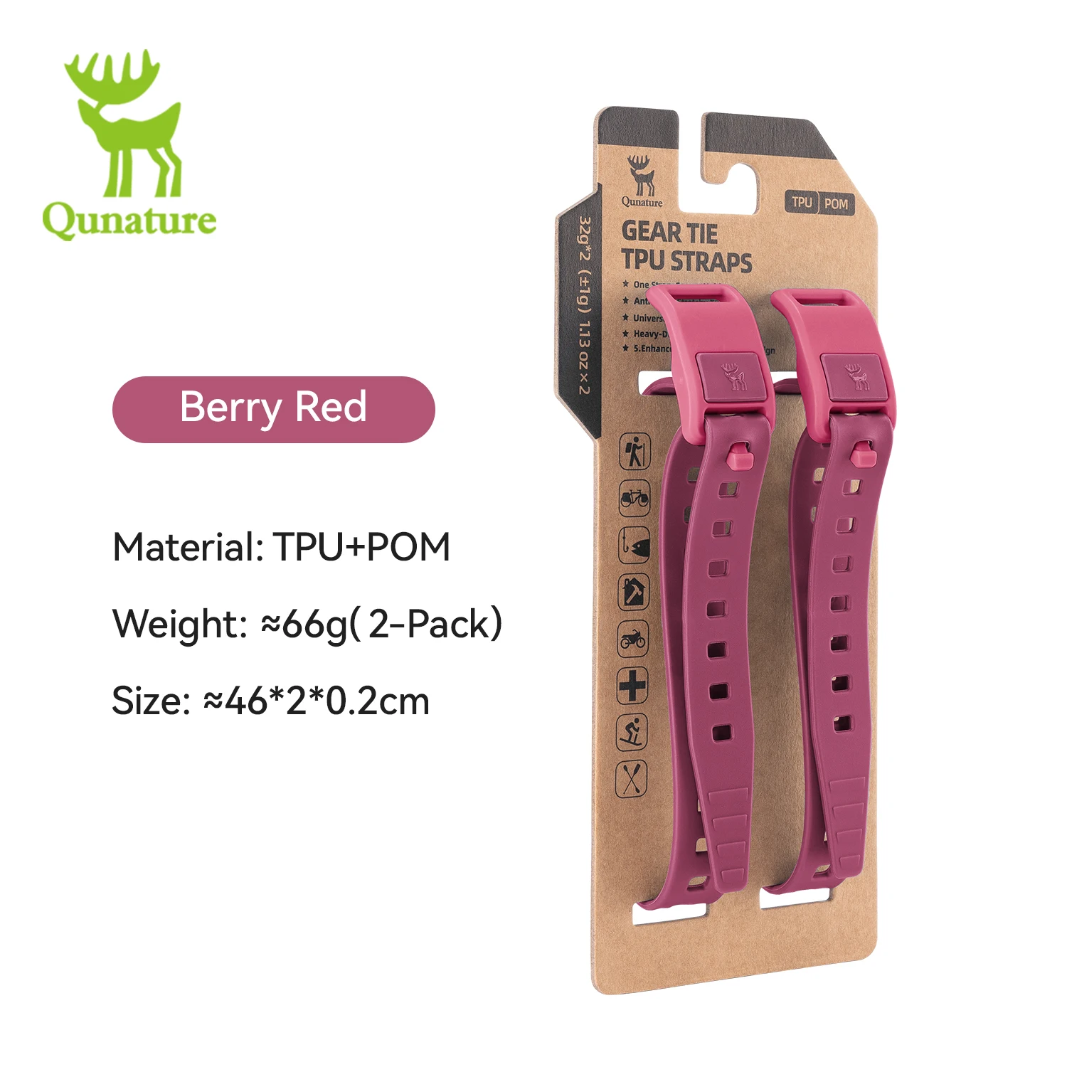 Qunature TPU Elastic Scale Strap Multifunktionaler Outdoor-Bindegurt 360° ° Wickeldesign, widerstandsfähiger, hochfester Riemen