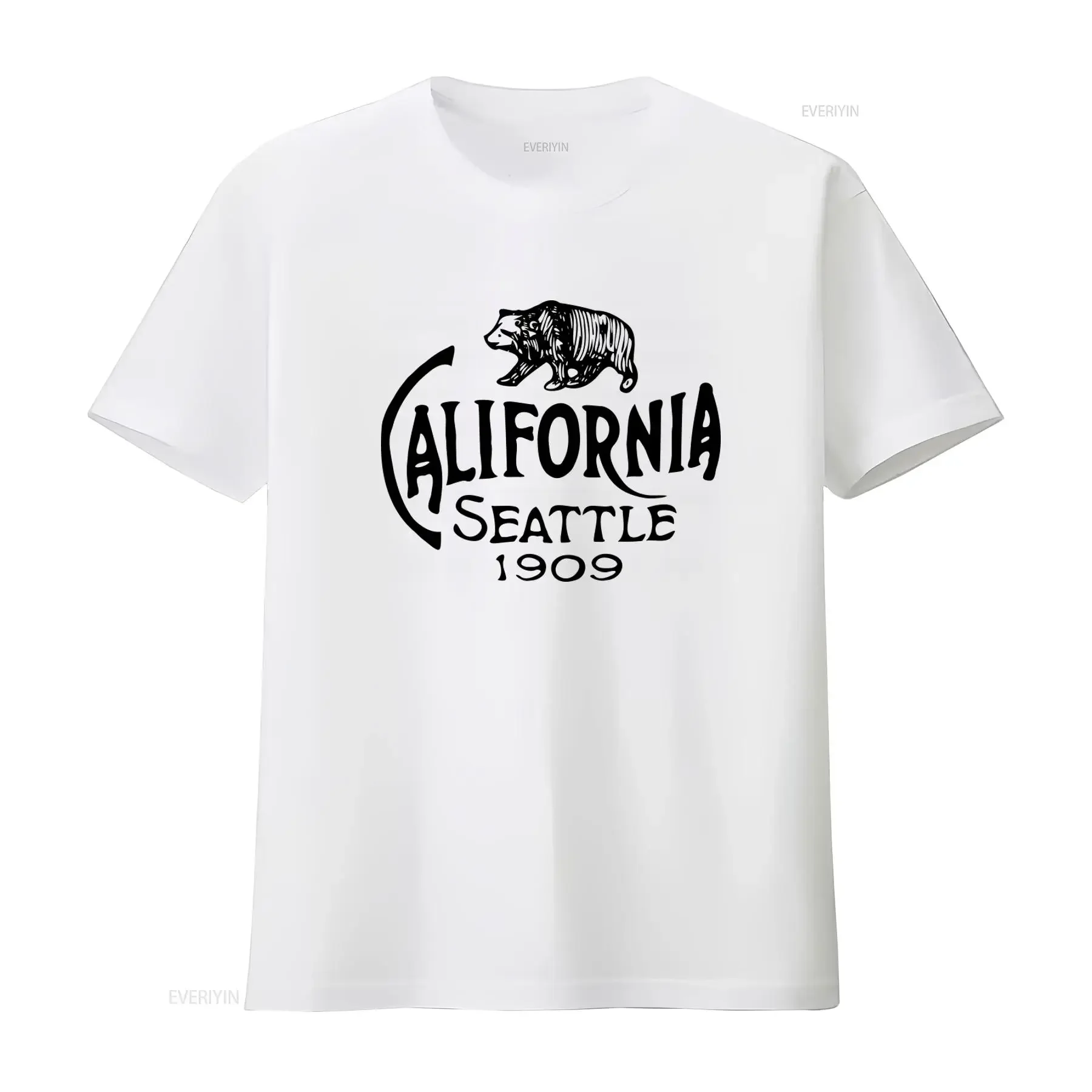 1909 California Seattle Grizzly Bear Design Vintage Style T Shirt Perfect for Expo Festival Lovers vintage Washed Stylish