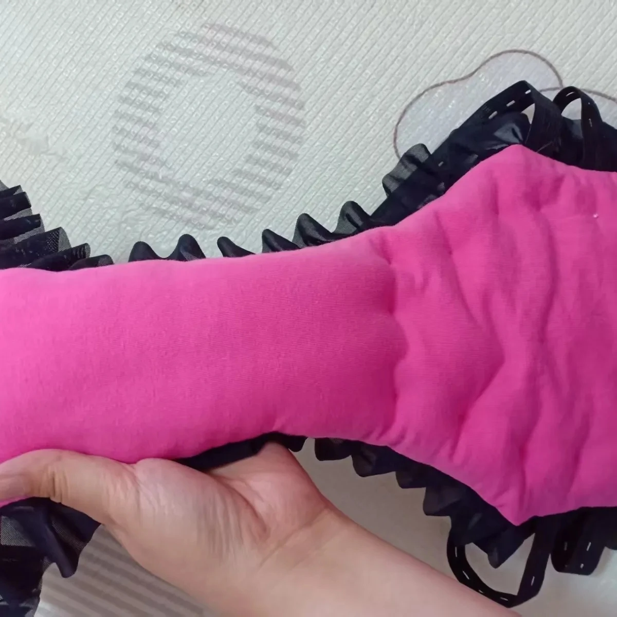 수제 남녀 공용 두꺼운 방수 면 혼방 사이즈 퍼피 빅 실키 터치 레이스 헴 플로럴 티브리프 엘라스틱 웨이스트