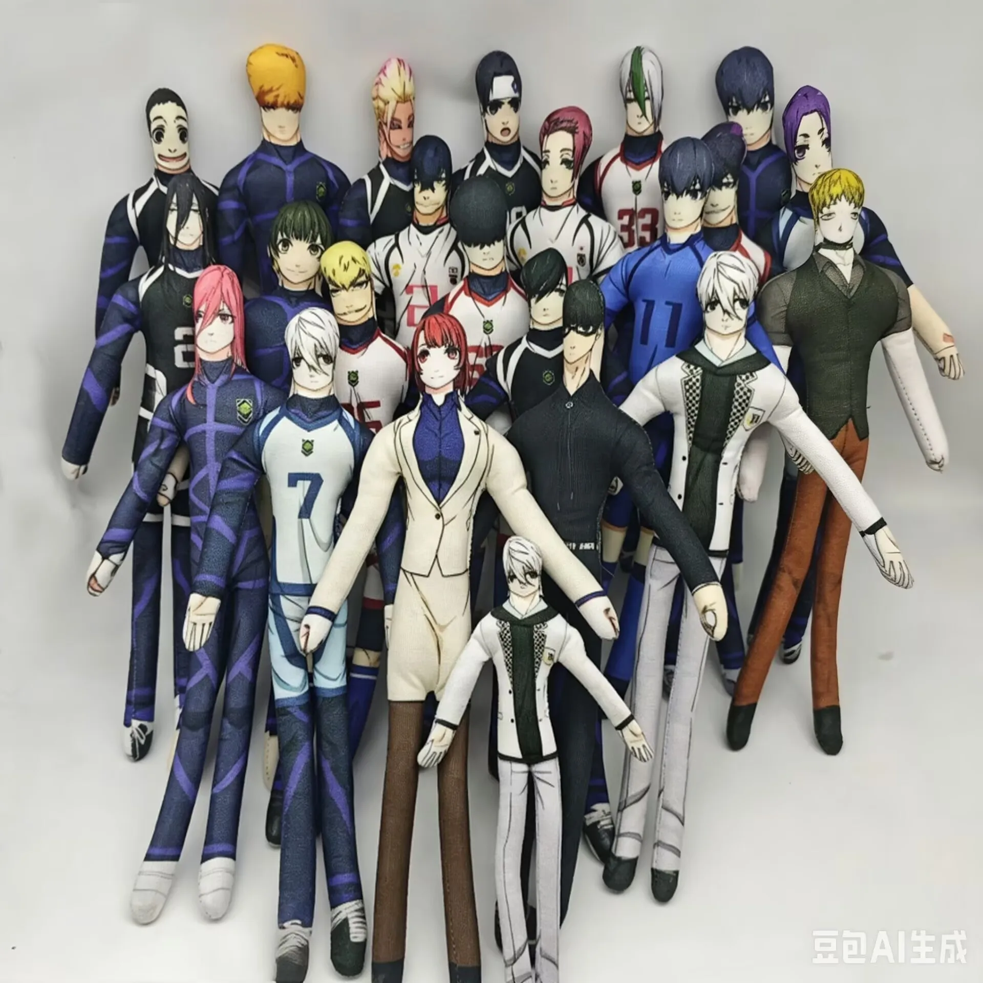 Anime Blue Locks Plush Keychain Isagi Yoichi Bachira Meguru Nagi Seishiro Chigiri Hyoma Cosplay Stuffed Dolls Figure Peluches