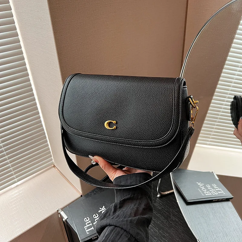 

Элегантная женская сумка через плечо в стиле ретро, новинка 2023 года, роскошная сумка через плечо из мягкой кожи, модная сумка с клапаном на все случаи жизни