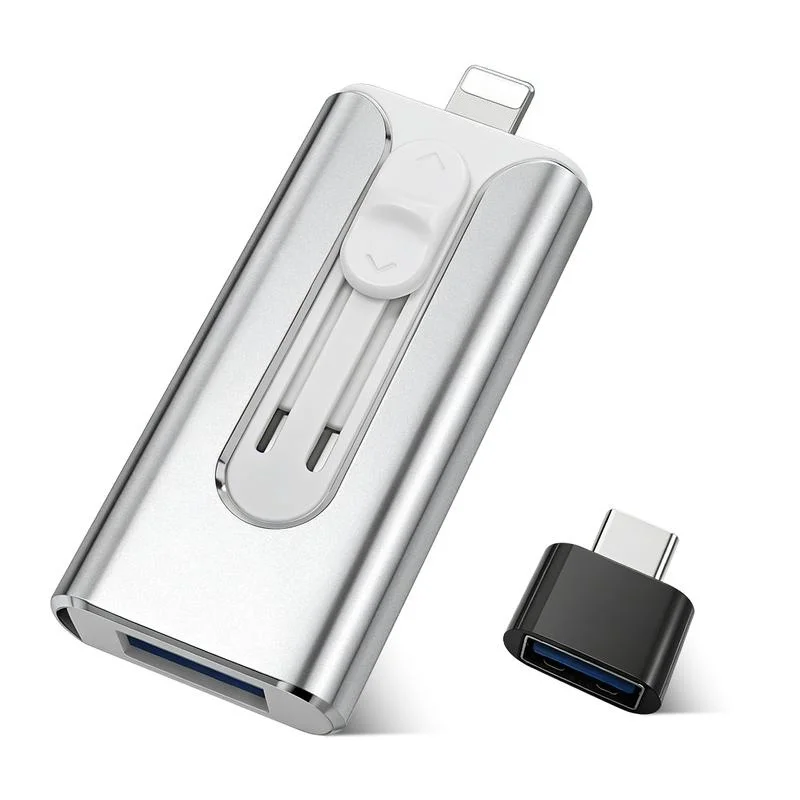 

Флеш-накопитель 4-в-1 OTG для iPhone, iPad, Type-C, Android и ПК, USB 3.0, высокоскоростная флешка 64 ГБ-1 ТБ, USB-накопитель