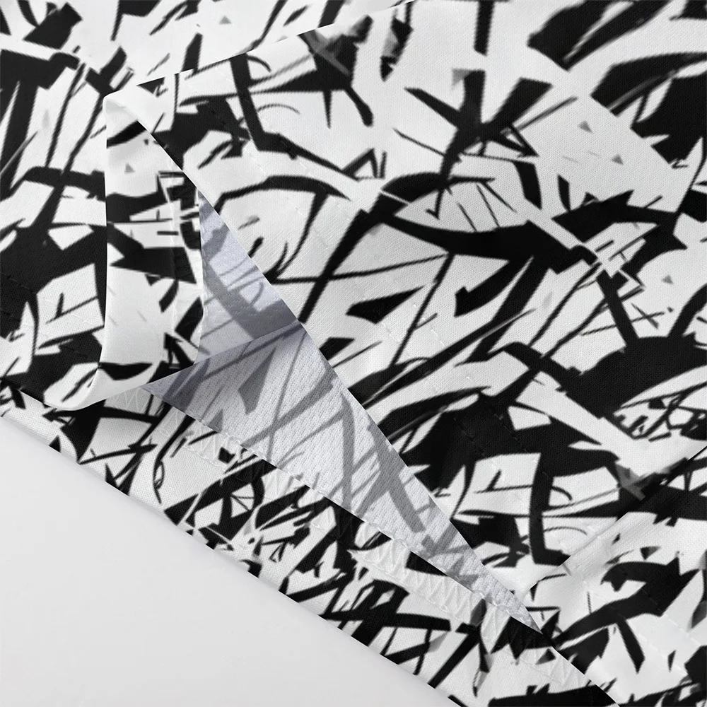 Urban Travel Shorts mit abstrakten Linien, bedruckt, coole, schicke Strandmode, Streetwear im Coastal-Oma-Stil, All-Match, Sommer-Essential